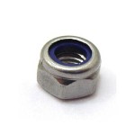 7mm nut with nylon insert, Zinc