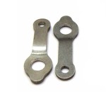 Rear brake pedal cable clamp plates