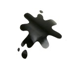 Leg shield ink blot sticker: black
