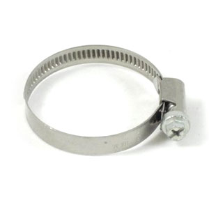 Shielded hose clamp for air hose, universal 32-50mm 9mm band