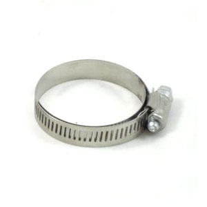 Shielded hose clamp for rubber carb mount: 26-30mm carbs with 35mm spigot connection, 30-45mm 12mm band