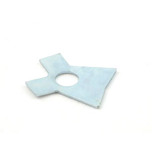 Disc brake pad adjuster tab washer