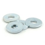 4mm Large od flat washer, Zinc