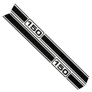 Side panel stripes (Serveta 150): black