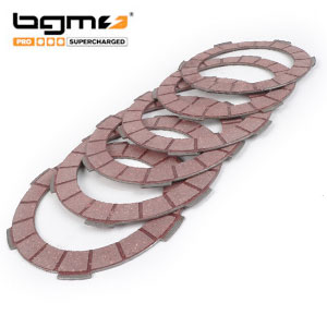 BGM Superstrong racing red clutch cork plates : set of 6