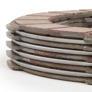 BGM Superstrong racing red clutch plates, cork  and steel plates: set of 5