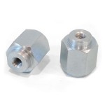 Front hub nuts with integrated damper mounting: All models