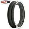 SIP tubeless wheel rim, black with polish edge: Lambretta