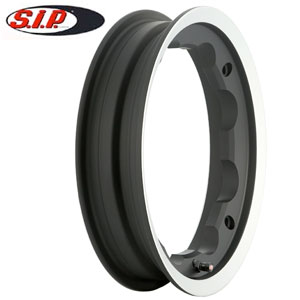 SIP tubeless wheel rim: Lambretta black with polish edge 2.10x10