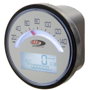 SIP speedometer/tach, white face: Lambretta Series 1-2