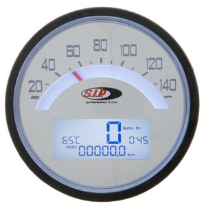 SIP speedometer/tach, white face: Lambretta Series 1-2