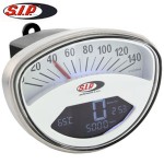 SIP speedometer/tach, white face: Vespa Rally, Super, etc.