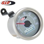 SIP speedometer/tach, white face: Vespa smallframe