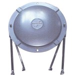 Leg shield chrome spare wheel holder with disc: Series 1-2