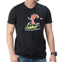 Dave Palmer Art, Lambretta girl T Shirt: Black