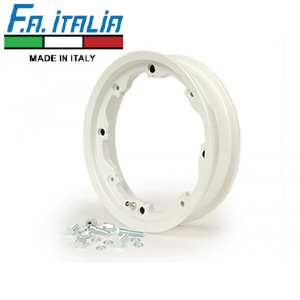 FA Italia Octopus tubeless wheel rim: Lambretta white