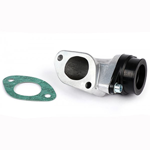 Casa Lambretta intake manifold, 30mm diameter rubber mount for spigot mount carbs, small block cylinders