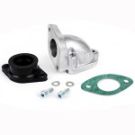 Casa Lambretta intake manifold, 30mm diameter rubber mount for spigot mount carbs, small block cylinders