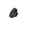 Seat latch plastic button