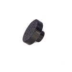 Seat latch plastic button