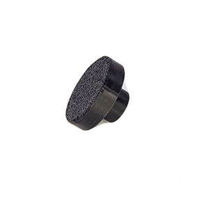 Seat latch plastic button