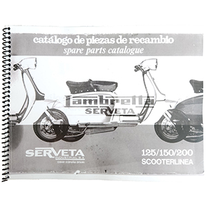 Lambretta Serveta early parts catalog, book