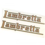 Fuel tank stickers, "Lambretta" decals for models C, D, E, F