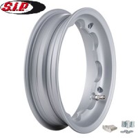 SIP tubeless wheel rim: Lambretta silver 2.50x10