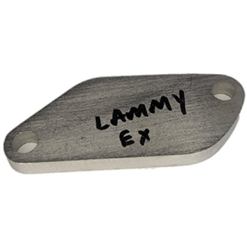 Blanking plate for leak down testing, Lambretta exhaust, oval, J201994