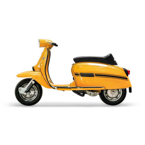 BGM PRO Giuliari Lambretta slope back seat, yellow lettering